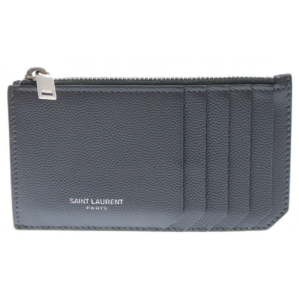 Saint Laurent PARIS Case Leather Gray - Picture 1 of 5